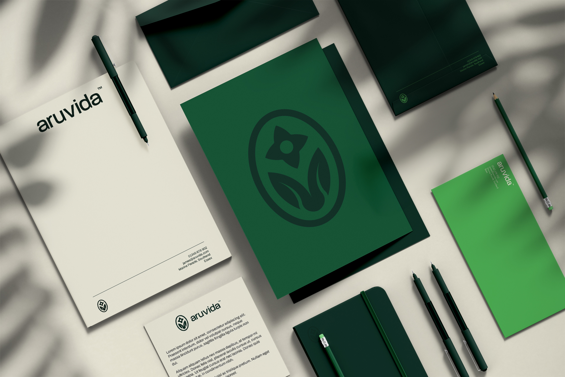 Aruvida business cards
